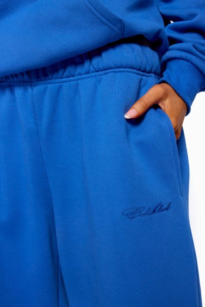 Basic Girl Wide Leg Edikted Sweatpants - BLUE