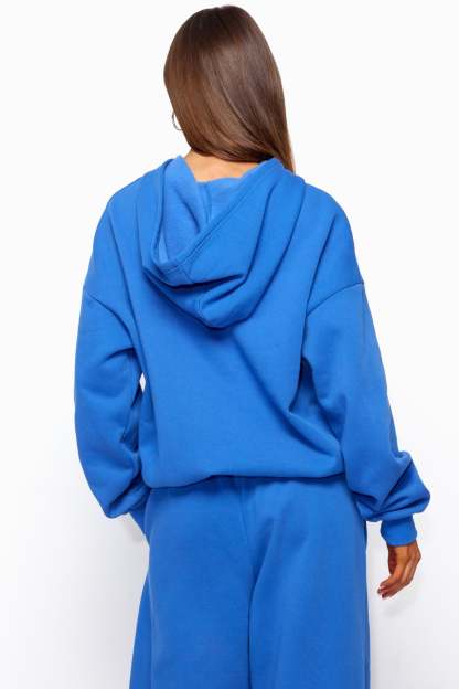 Basic Girl Oversized Edikted Hoodie - BLUE