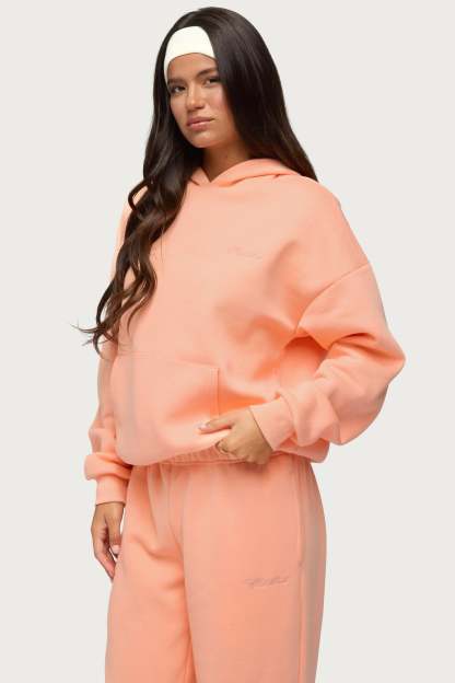 Basic Girl Oversized Edikted Hoodie - ORANGE
