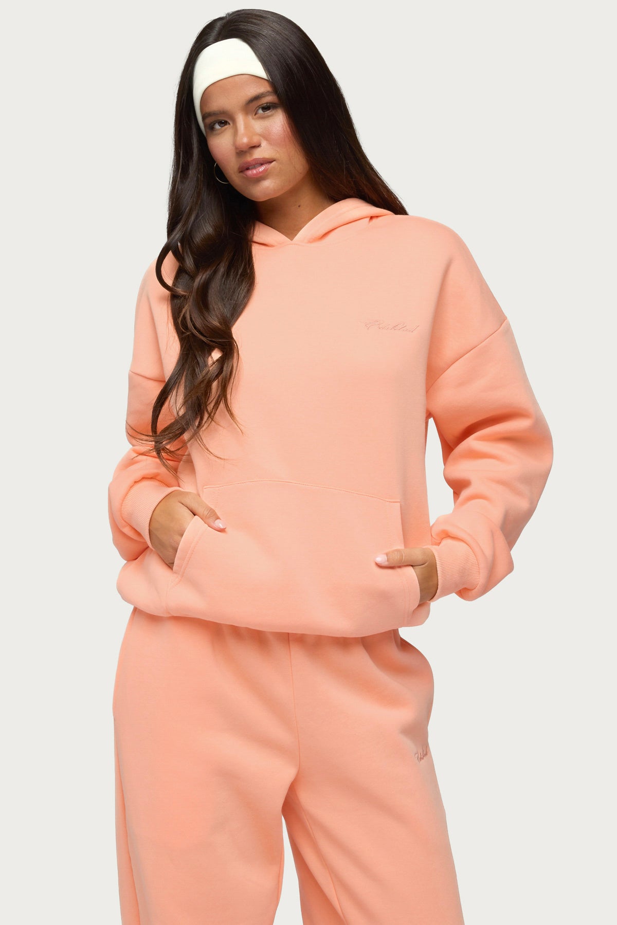Basic Girl Oversized Edikted Hoodie - ORANGE