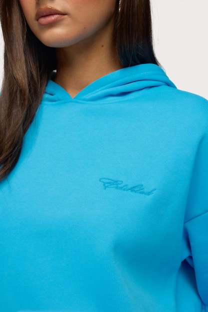 Basic Girl Oversized Edikted Hoodie - TURQUOISE