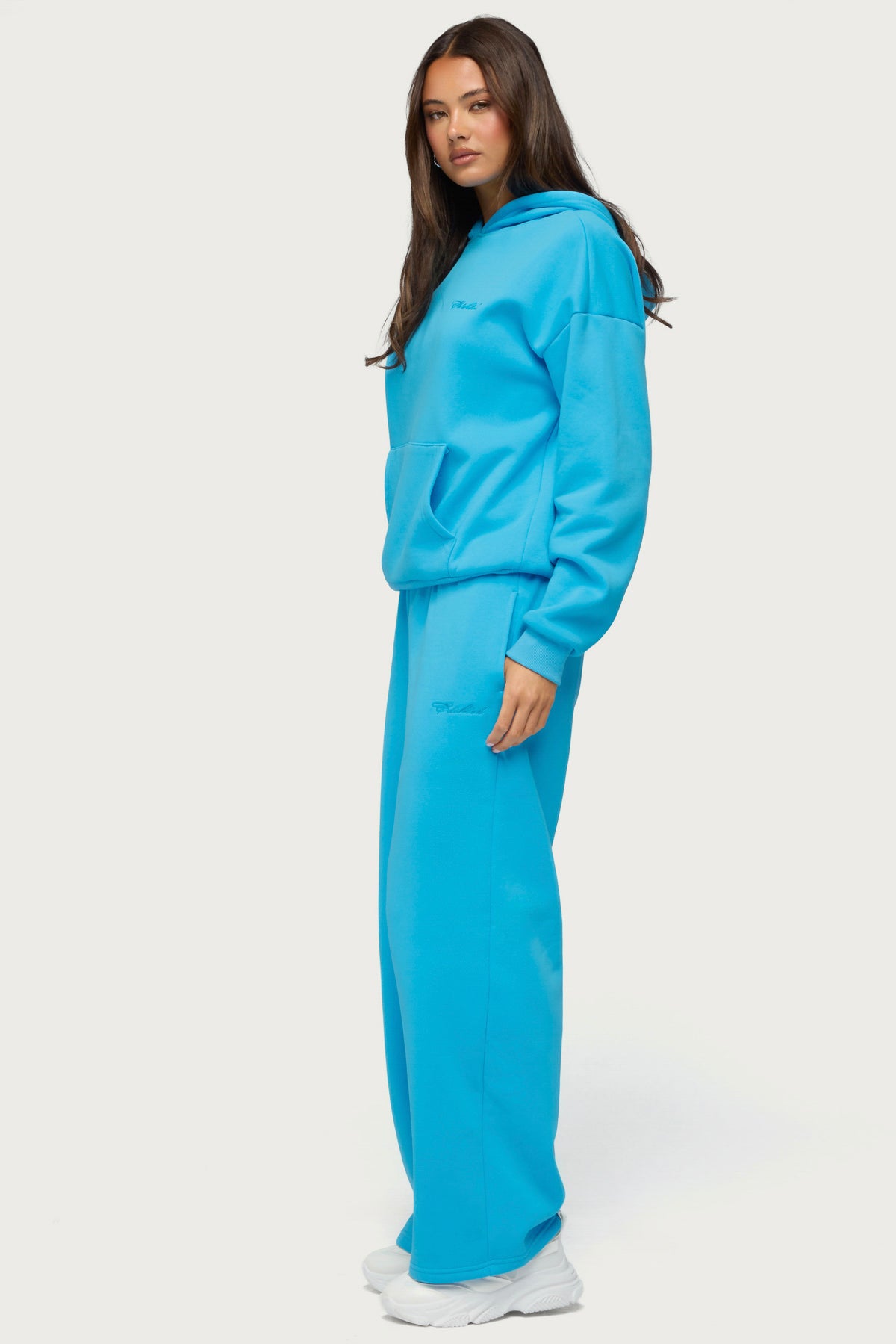 Basic Girl Oversized Edikted Hoodie - TURQUOISE