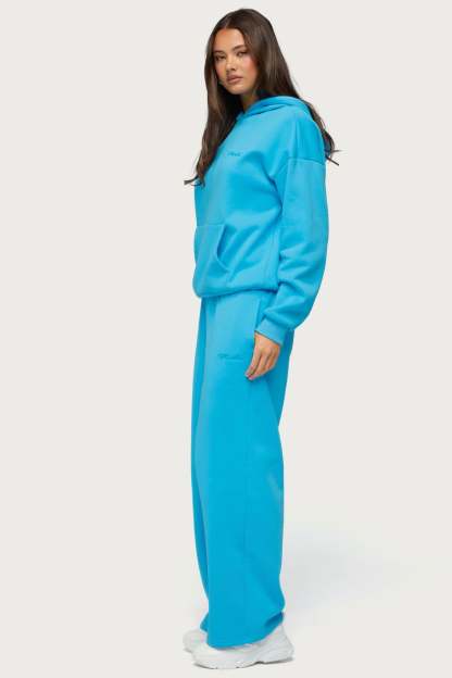 Basic Girl Oversized Edikted Hoodie - TURQUOISE