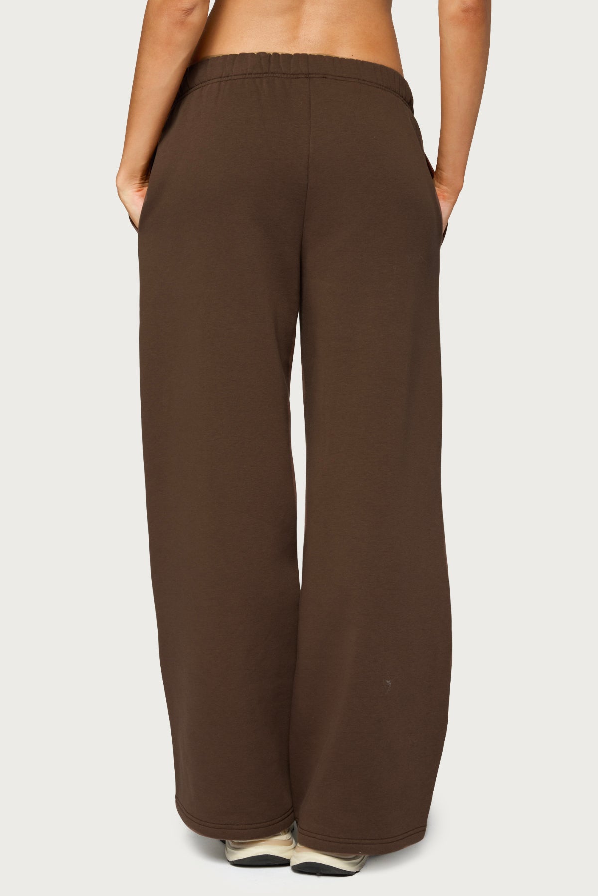 Basic Girl Wide Leg Edikted Sweatpants - BROWN