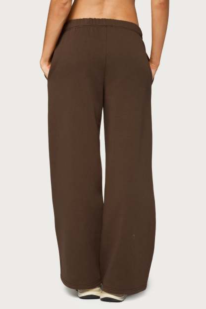 Basic Girl Wide Leg Edikted Sweatpants - BROWN