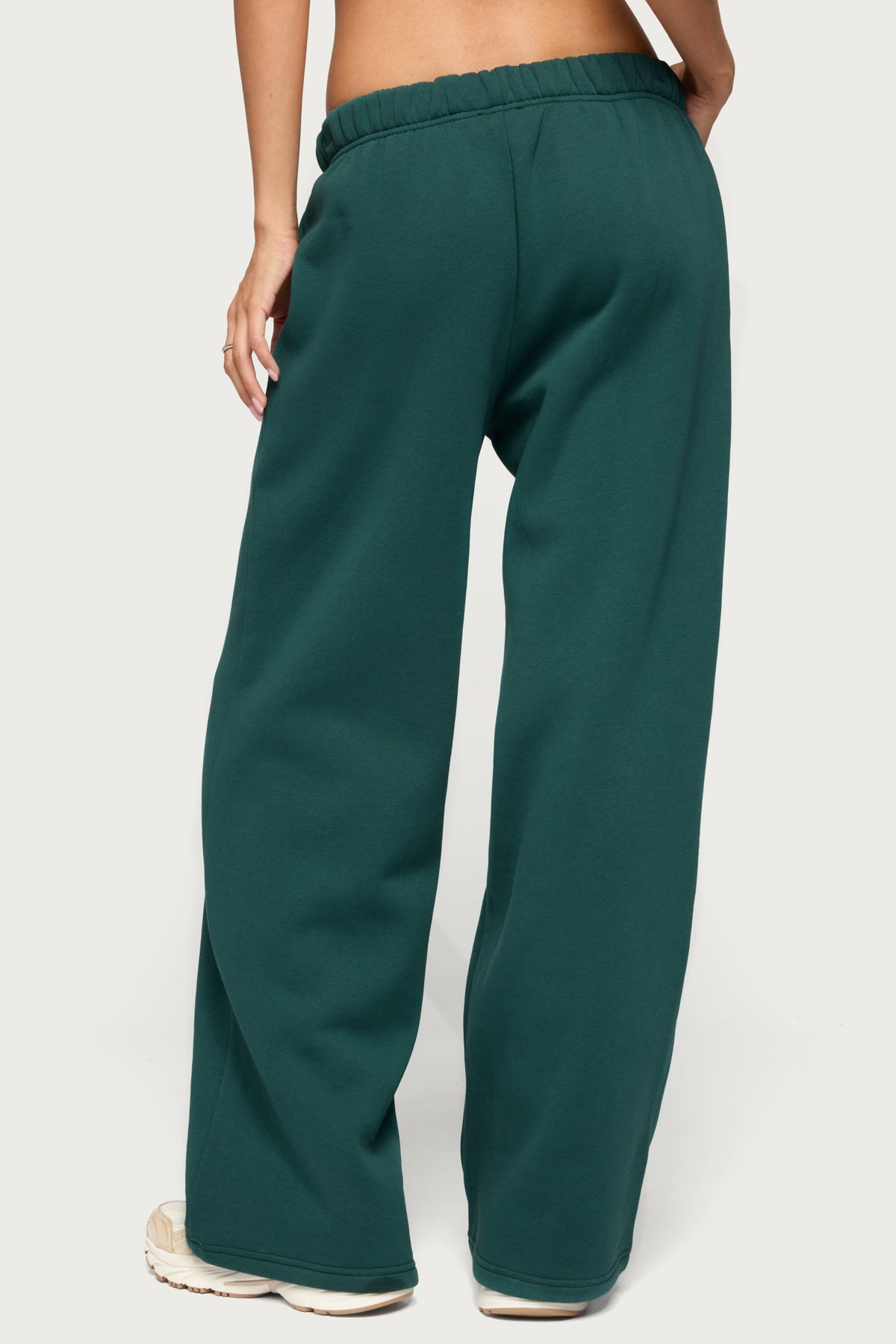 Basic Girl Wide Leg Edikted Sweatpants - GREEN