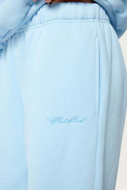 Basic Girl Wide Leg Edikted Sweatpants - LIGHT-BLUE