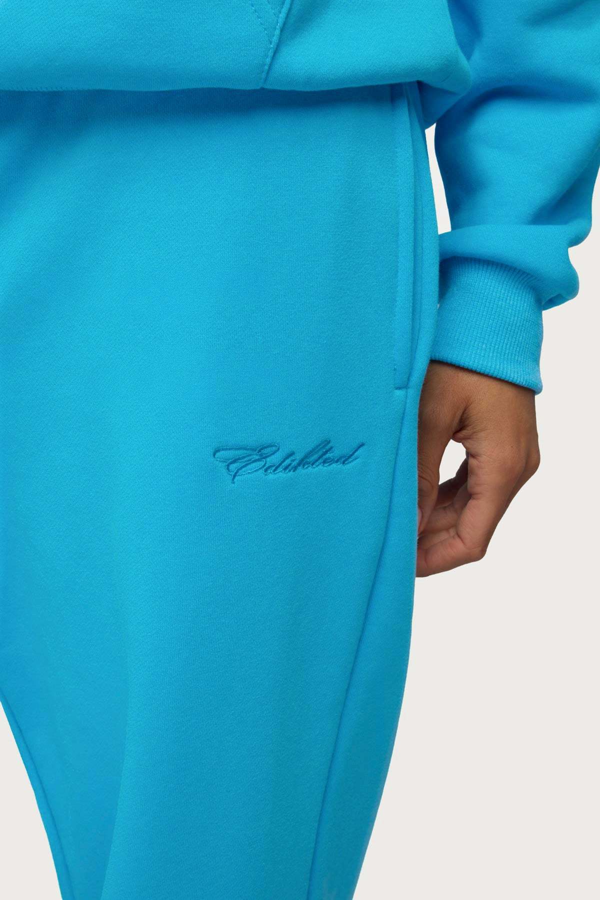 Basic Girl Wide Leg Edikted Sweatpants - TURQUOISE