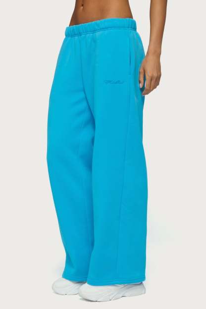 Basic Girl Wide Leg Edikted Sweatpants - TURQUOISE