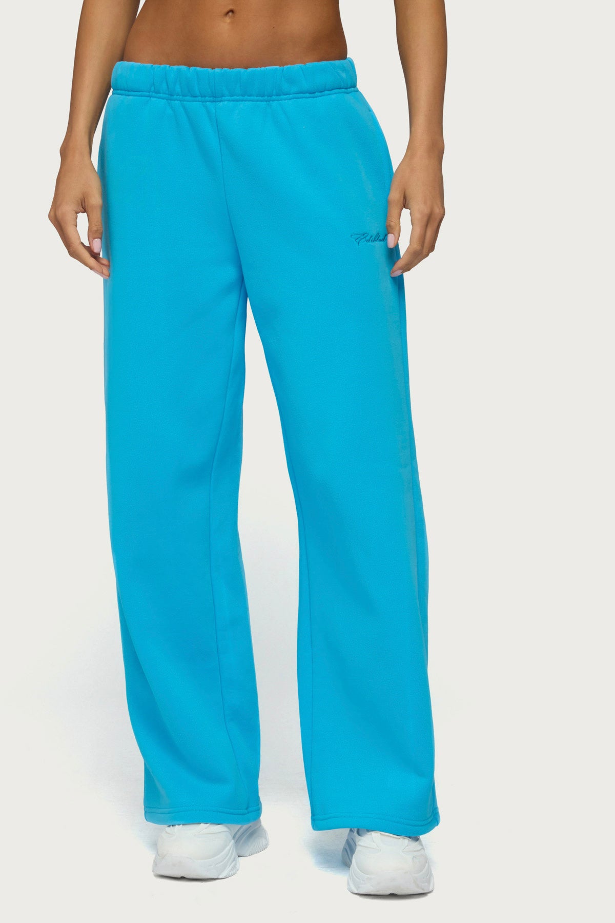Basic Girl Wide Leg Edikted Sweatpants - TURQUOISE