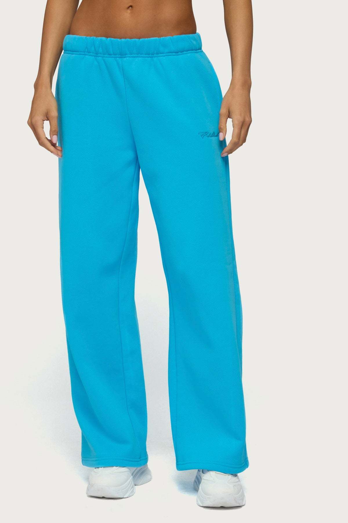 Basic Girl Wide Leg Edikted Sweatpants - TURQUOISE