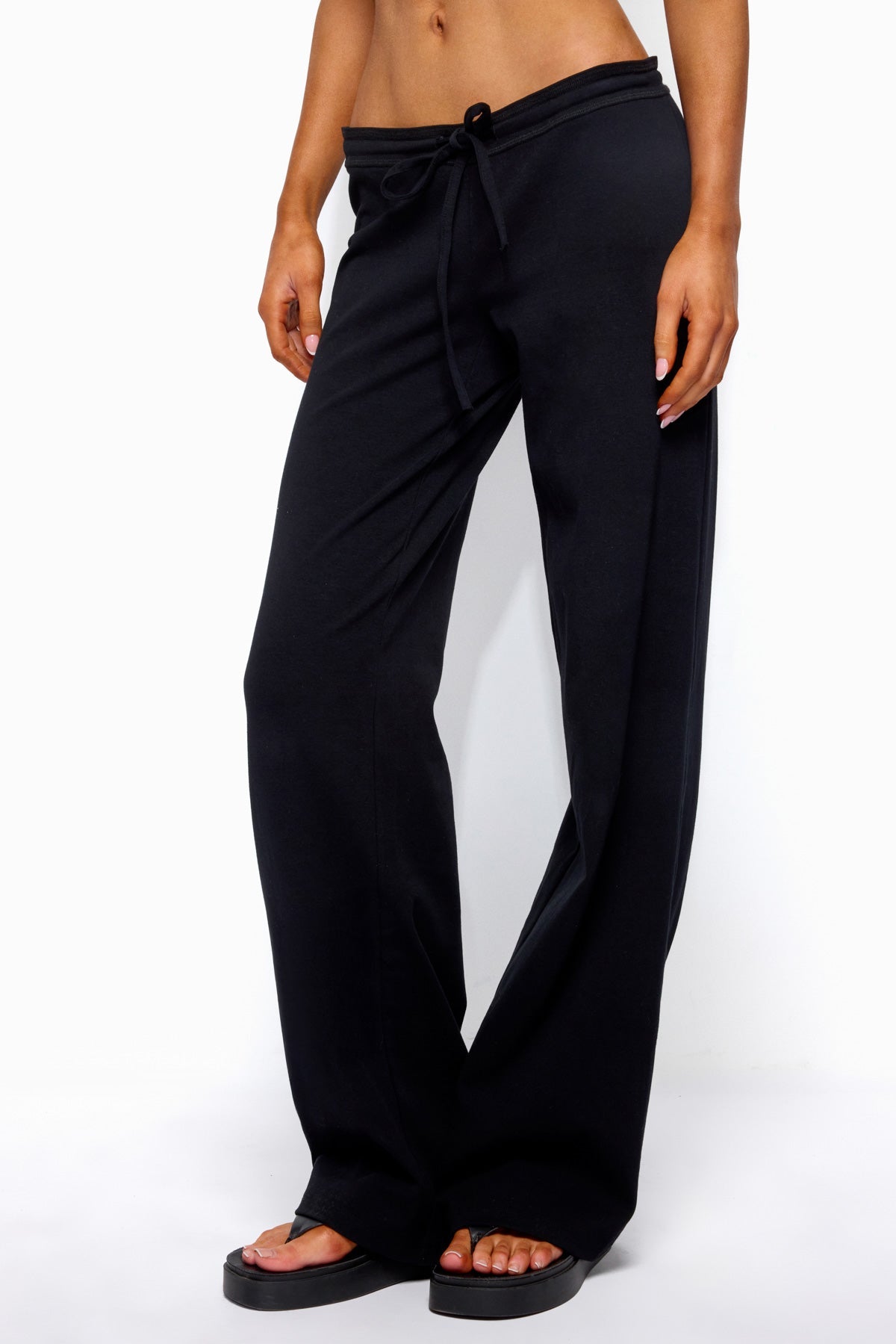 Claudia Straight Leg Pants - BLACK