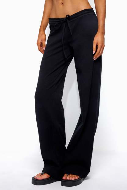 Claudia Straight Leg Pants - BLACK