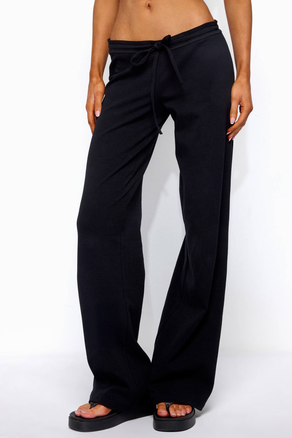 Claudia Straight Leg Pants - BLACK