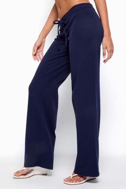 Claudia Straight Leg Pants - NAVY
