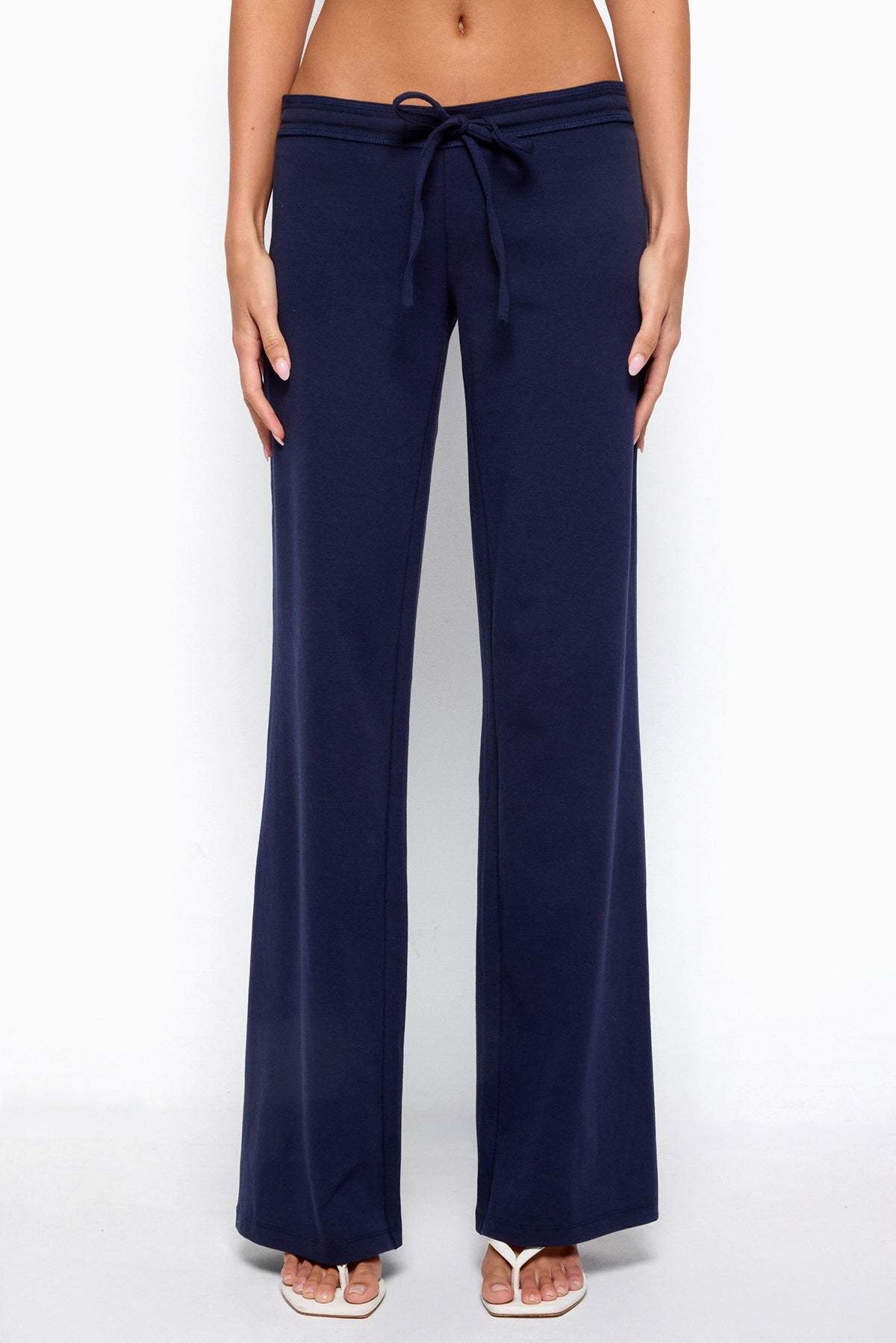 Claudia Straight Leg Pants - NAVY