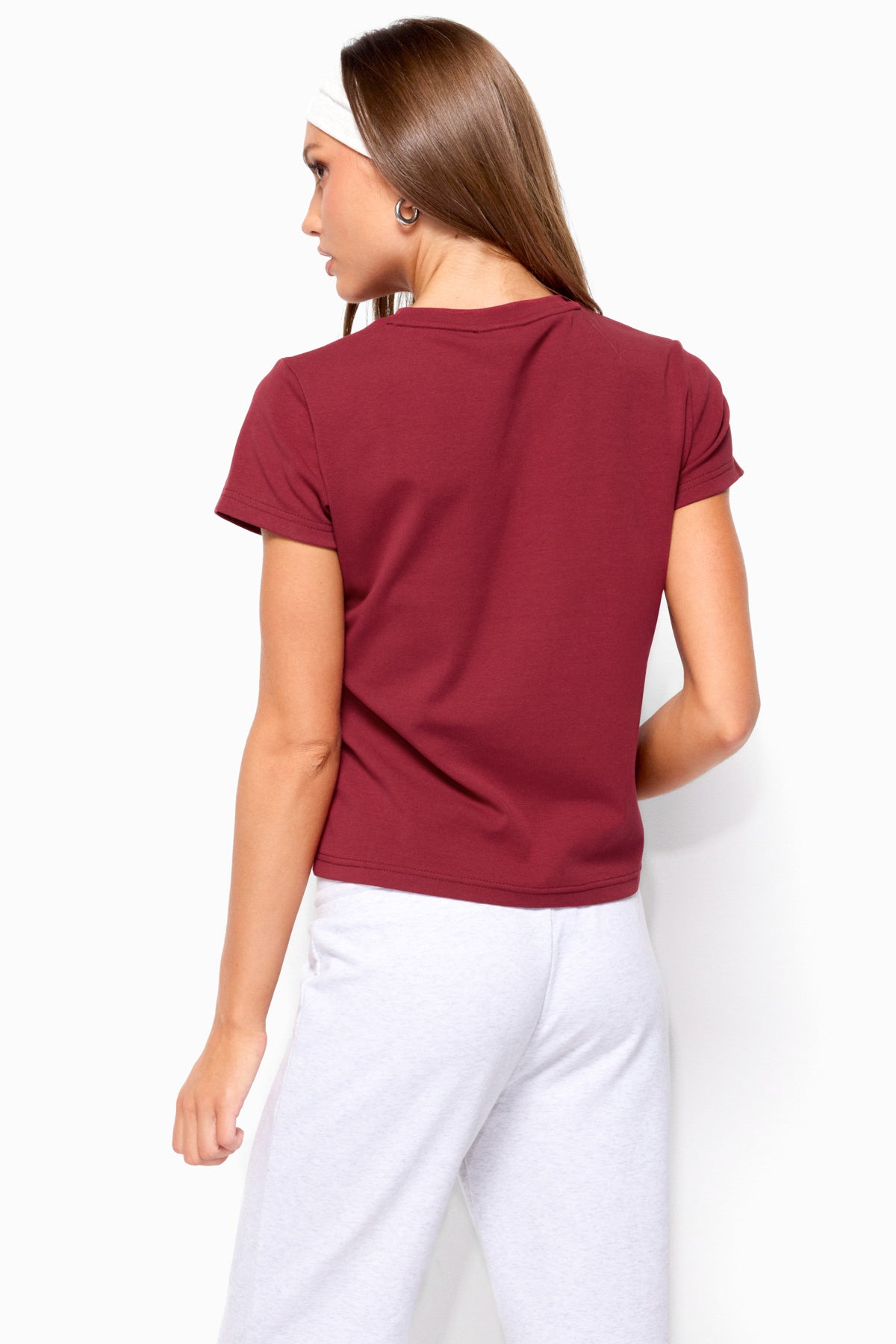 Perfect Basic T Shirt - BURGUNDY