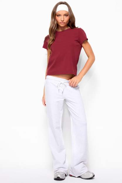 Perfect Basic T Shirt - BURGUNDY
