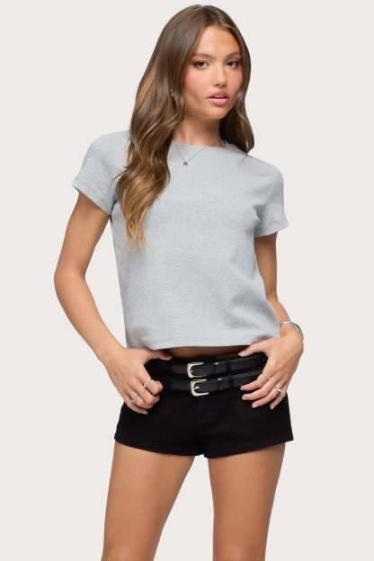 Perfect Basic T Shirt - DARK-GRAY-MELANGE