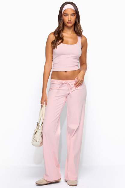 Claudia Straight Leg Pants - LIGHT-PINK