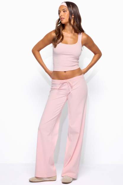 Claudia Straight Leg Pants - LIGHT-PINK