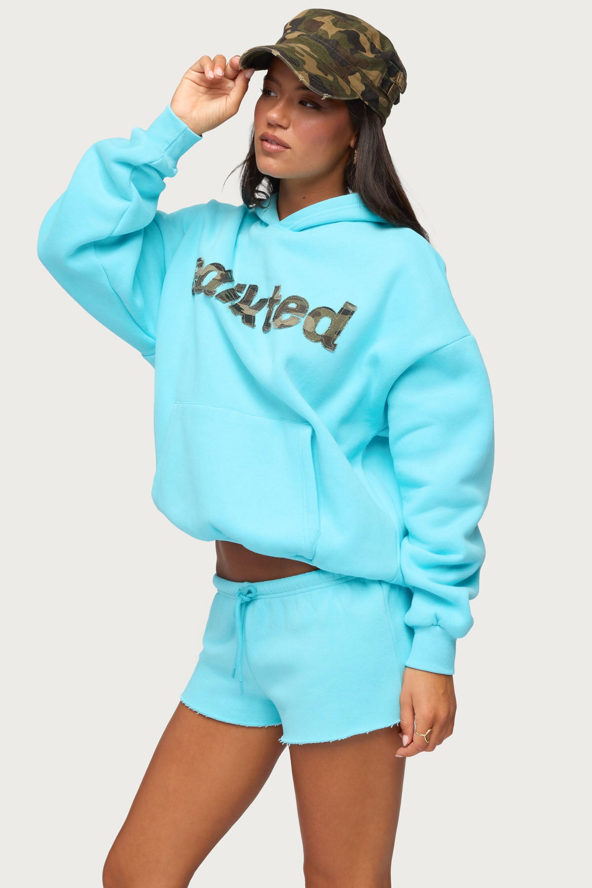 Edikted Cutie Hoodie - TURQUOISE