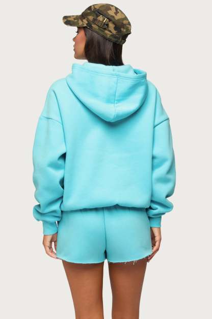 Edikted Cutie Hoodie - TURQUOISE