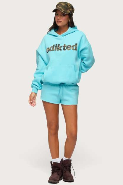 Edikted Cutie Hoodie - TURQUOISE