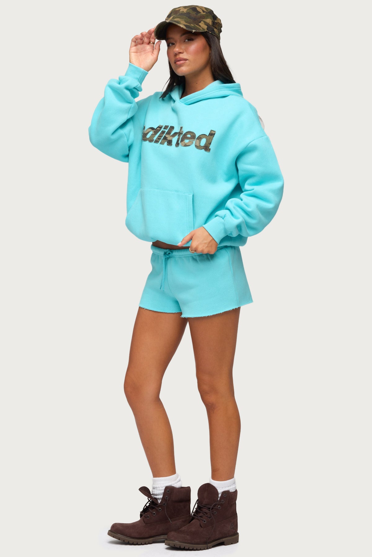 Edikted Cutie Hoodie - TURQUOISE