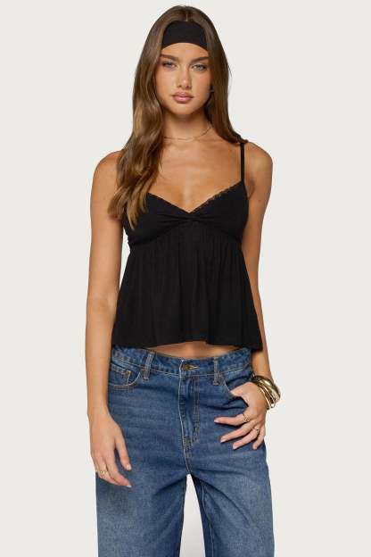Belen Lacey Babydoll Top