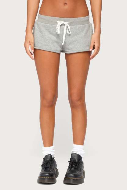Celiah French Terry Shorts - GRAY-MELANGE