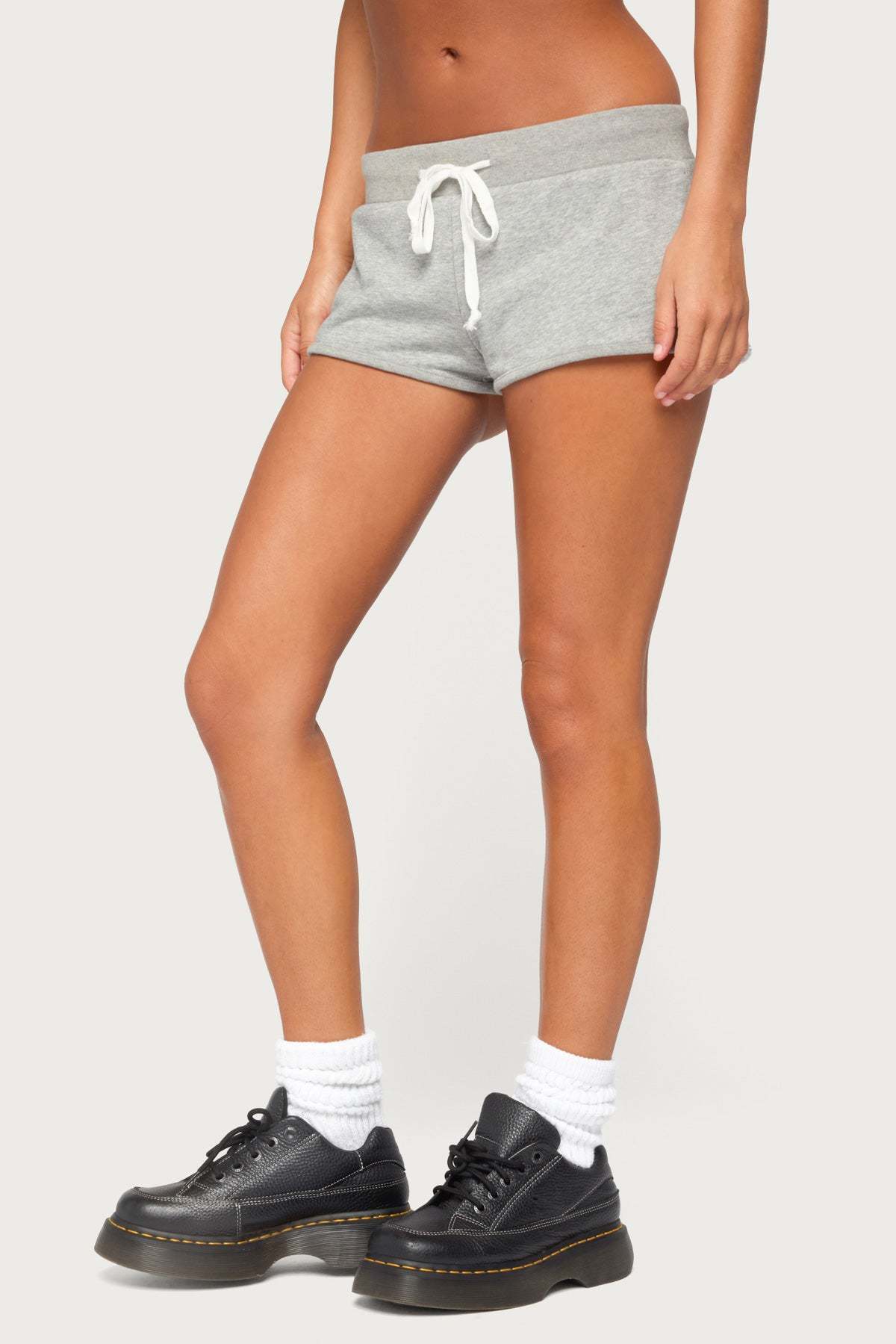 Celiah French Terry Shorts - GRAY-MELANGE