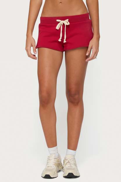 Celiah French Terry Shorts - RED
