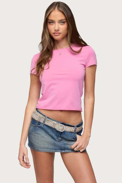 Izabelle Shredded Back Top - PINK