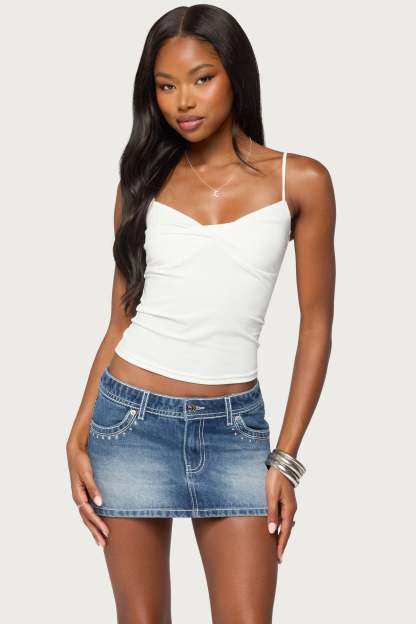 Pyper Twisted Tank Top - WHITE