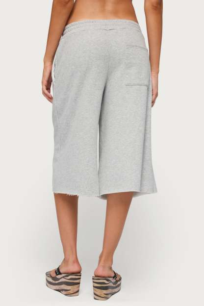 Amika Oversized Bermuda Shorts - GRAY-MELANGE