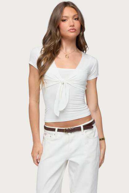 Malka Two Piece Tie Front Top