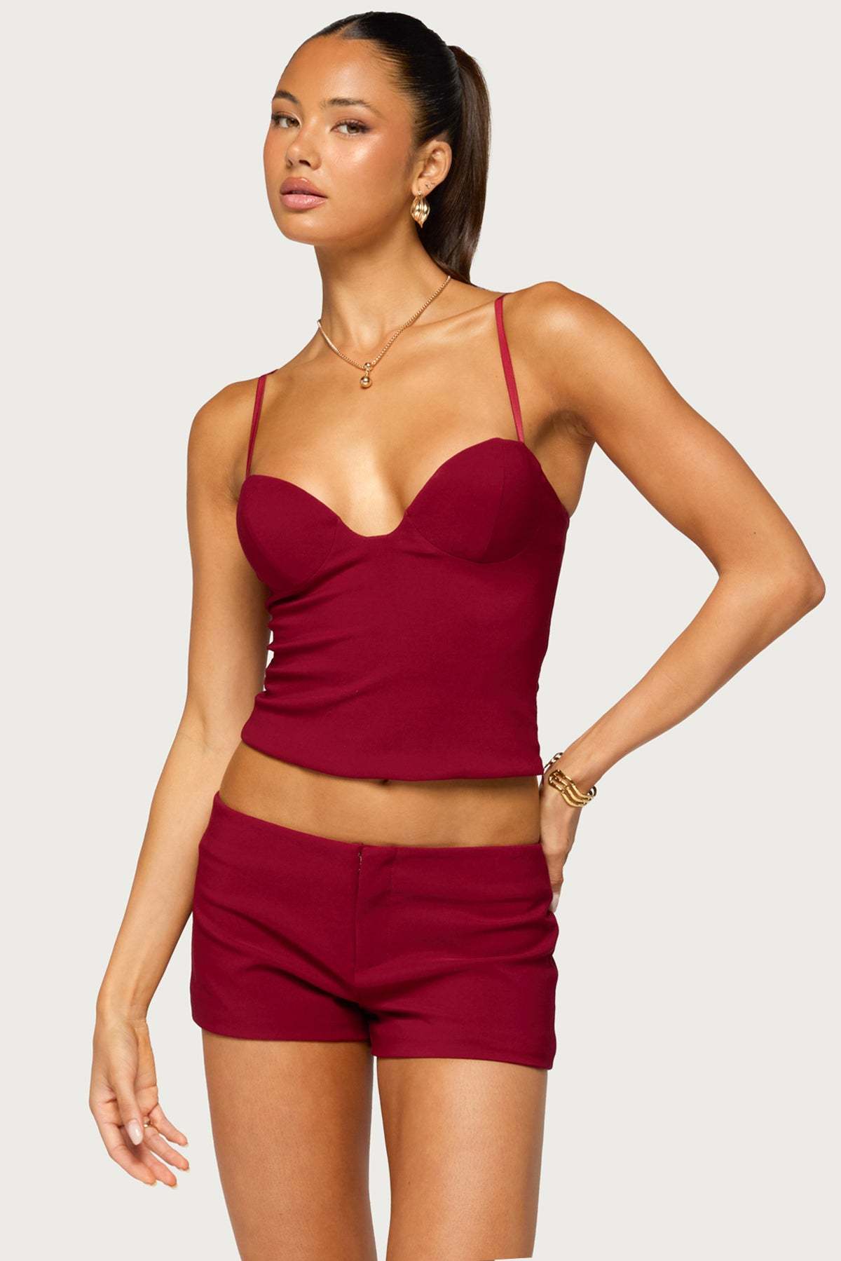 Harmona Cupped Tank Top - BERRY