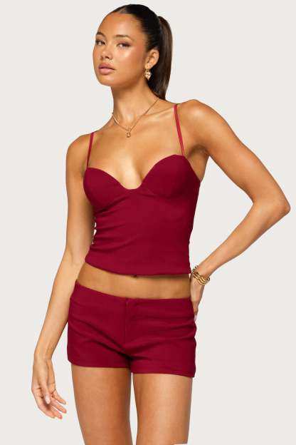 Harmona Cupped Tank Top - BERRY