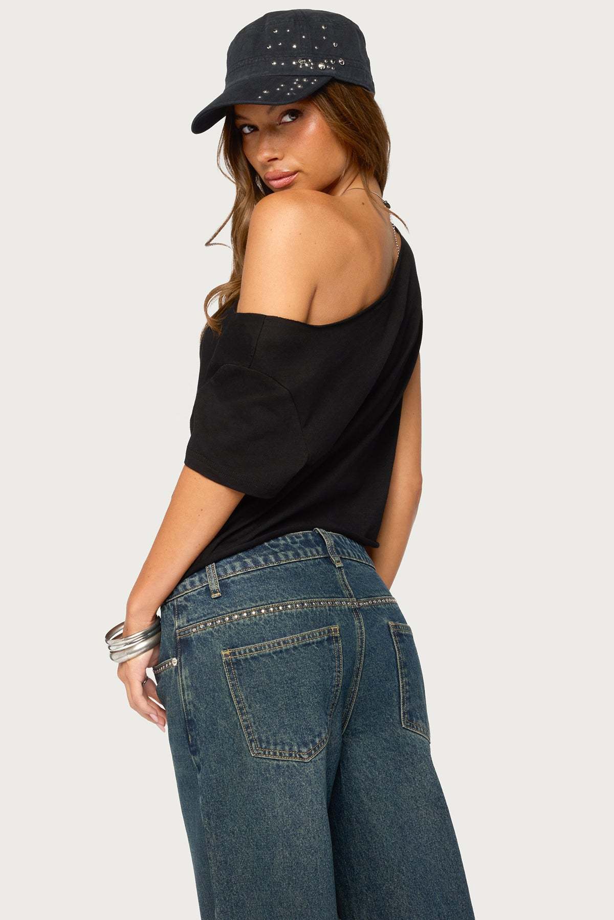 Dosie Off Shoulder Top - BLACK