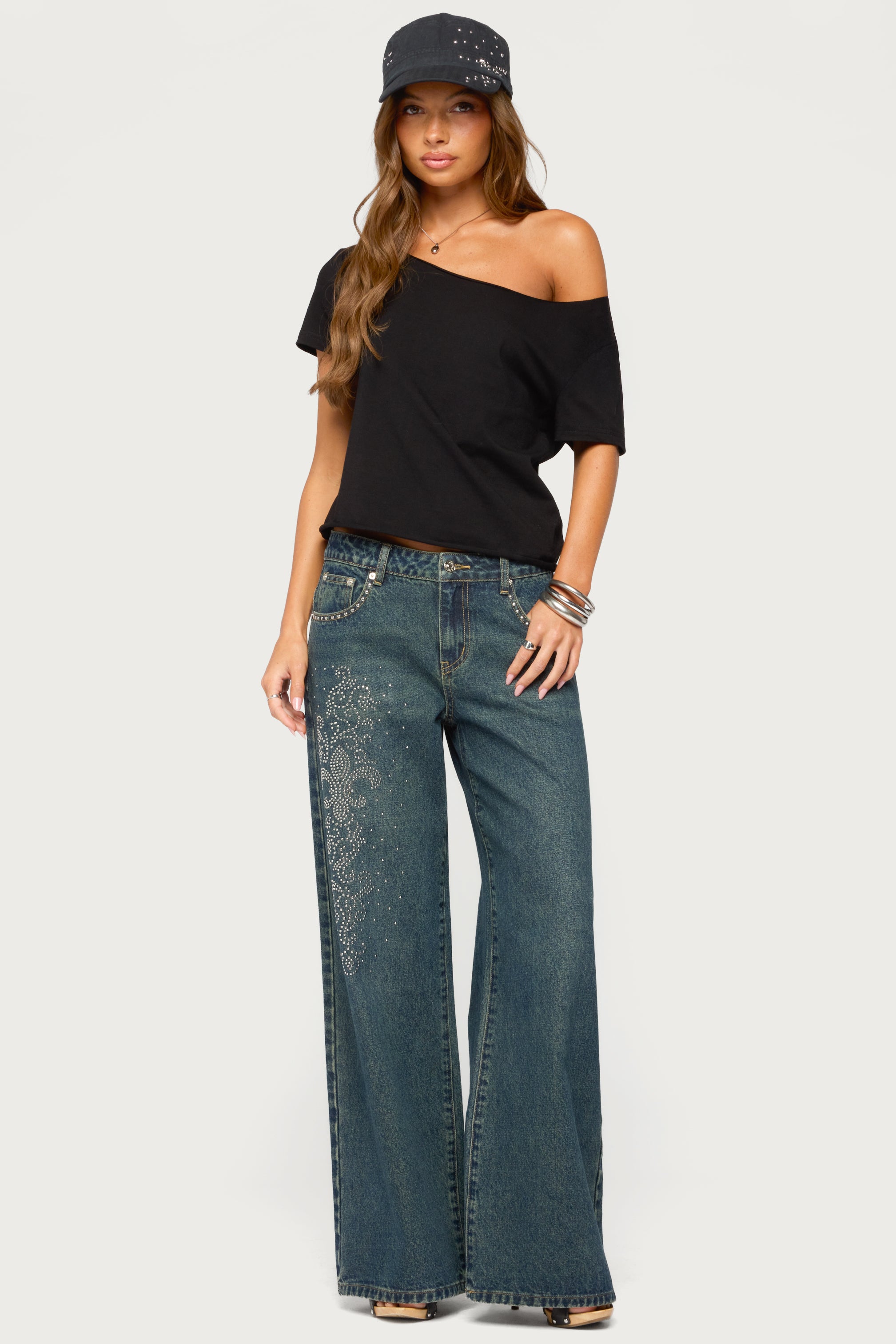 Dosie Off Shoulder Top - BLACK