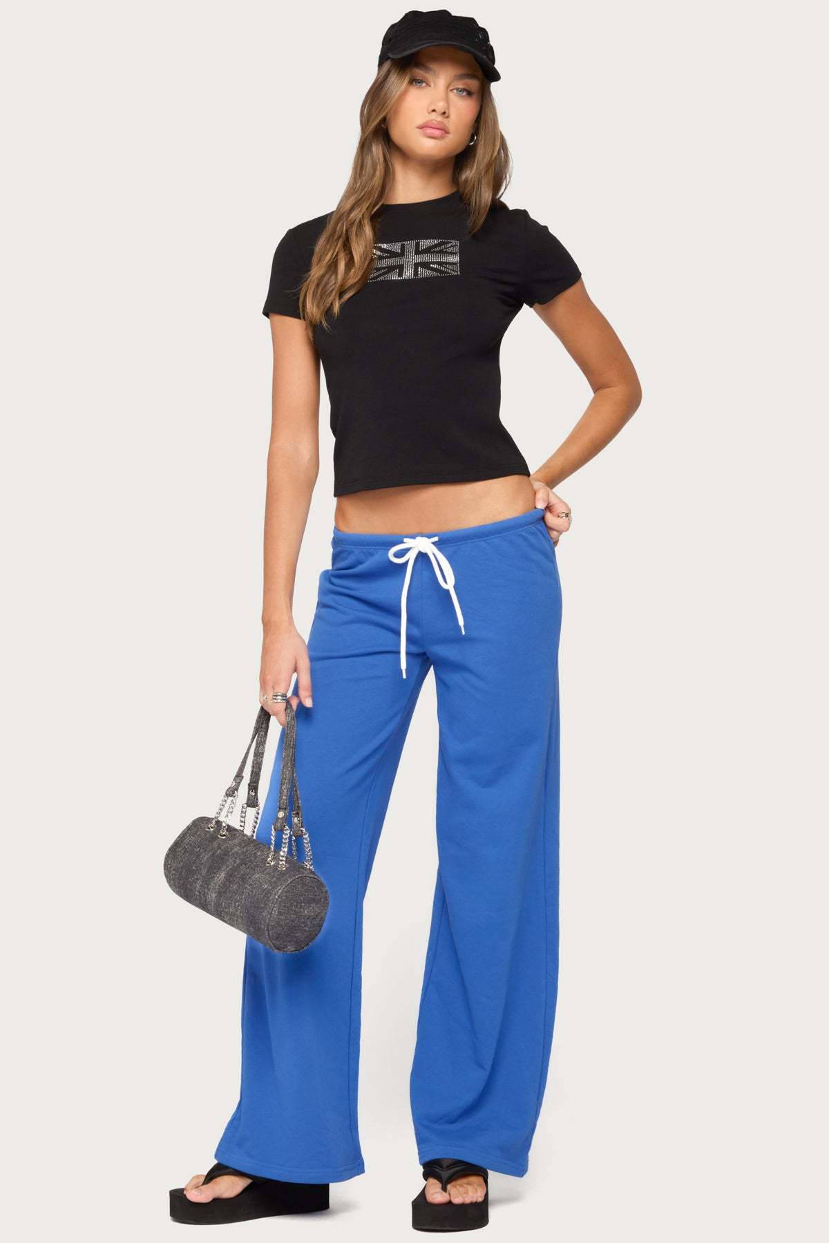 Callista Straight Leg Sweatpants - BLUE