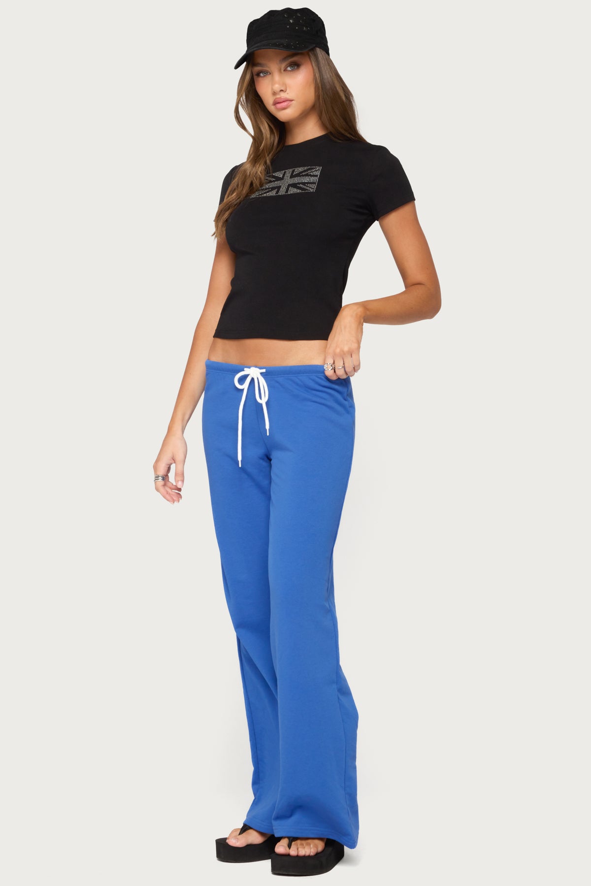 Callista Straight Leg Sweatpants - BLUE