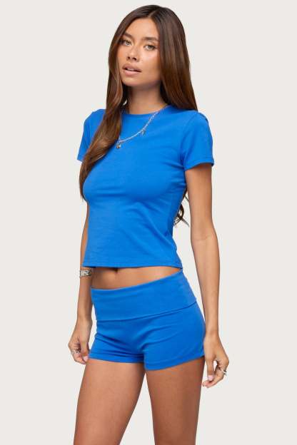 Marleaux Fitted T Shirt - BLUE