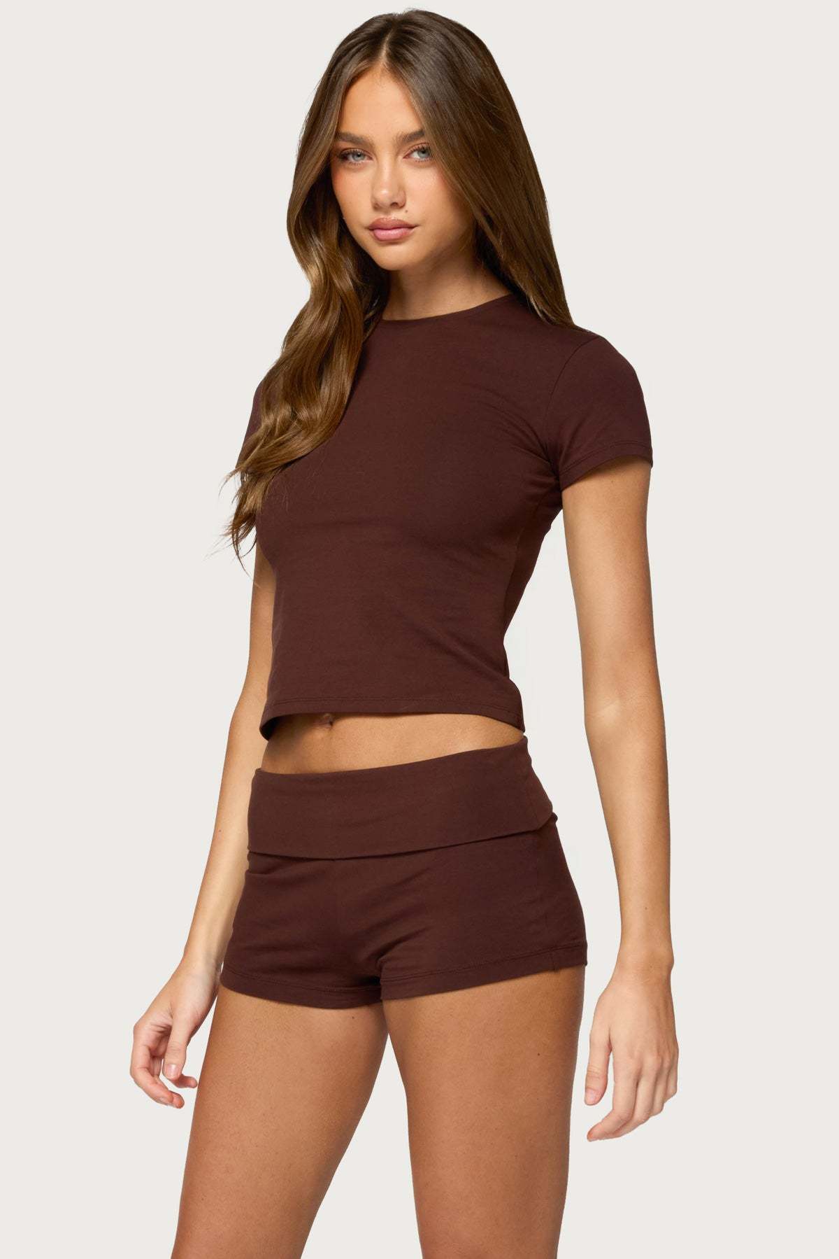 Marleaux Fitted T Shirt - BROWN