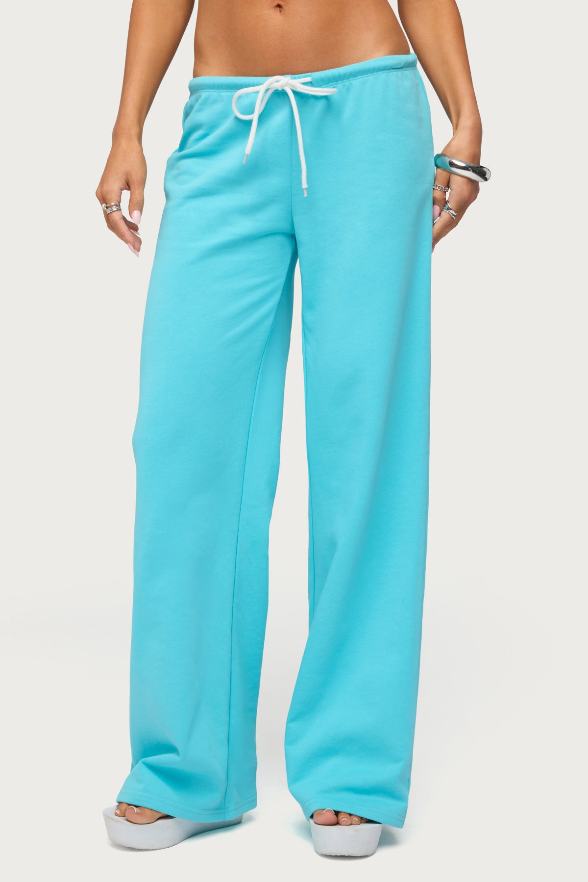 Callista Straight Leg Sweatpants - TURQUOISE