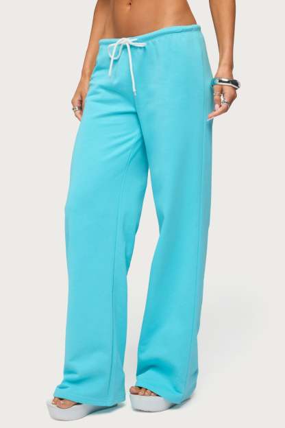 Callista Straight Leg Sweatpants - TURQUOISE