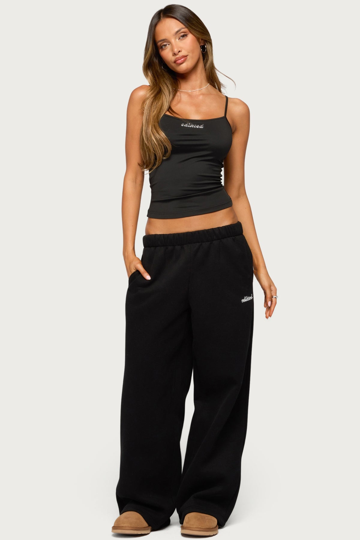 Edikted Diva Tank Top - BLACK