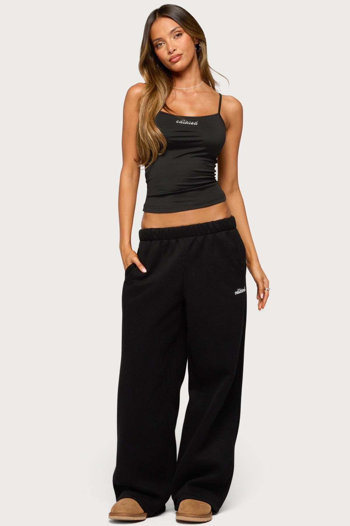 Edikted Diva Tank Top - BLACK