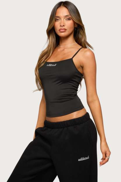 Edikted Diva Tank Top - BLACK